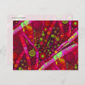 Vibrant warmroze concentraat cirkelmozaïek briefkaart (Voorkant / Achterkant)