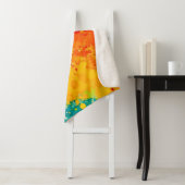 Vibrant Watercolor Chaos Art Sherpa Deken (In situ)