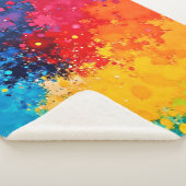 Vibrant Watercolor Chaos Art Sherpa Deken (3/4)