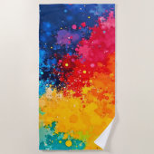 Vibrant Watercolor Chaos Art Strandlaken (Voorkant)