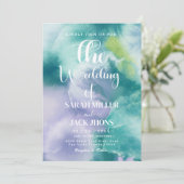 Vibrant Watercolor Wedding Invitation Kaart (Staand voorkant)