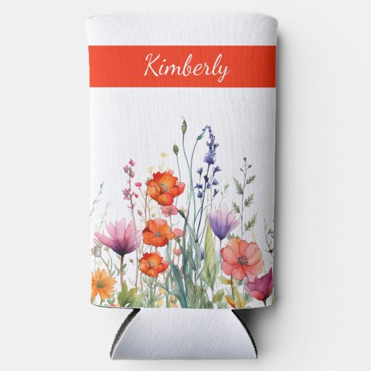 Vibrant Watercolor Wildflowers Personalized (Voorkant)