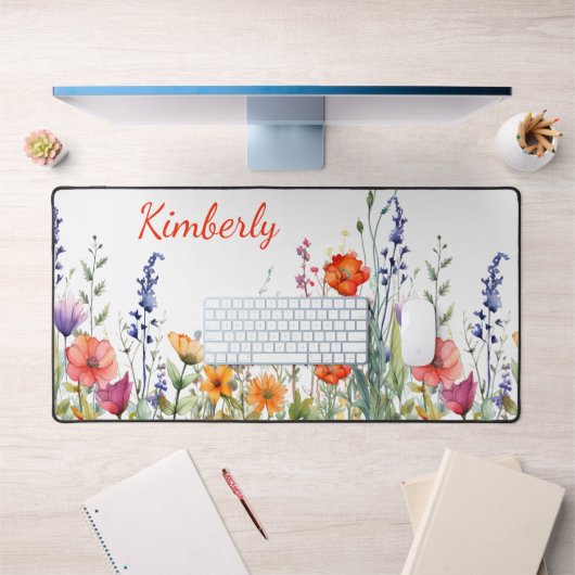 Vibrant Watercolor Wildflowers Personalized (Bureau 1)