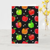 Vibrant Waterverf Apples Patroon Kaart (Gele Bloem)