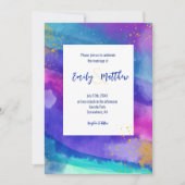 Vibrant Waterverf bruiloft Kaart (Voorkant)