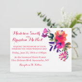 Vibrant Waterverf Weddenschap Kaart (Staand voorkant)