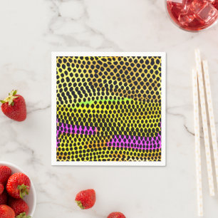 "Vibrant Wilderness" Kleurrijke Abstracte Print Servet