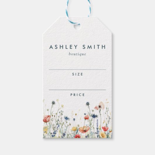 Vibrant Wildflower Prijs Label Cadeaulabel (Voorkant)