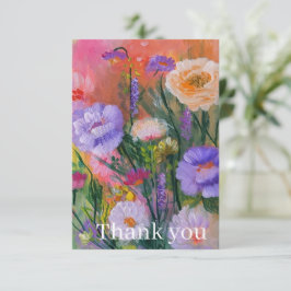 Vibrant Wildflowers Thank you card Bedankkaart