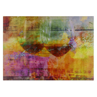 Vibrant Wine Digital Art Cutting Board Snijplank