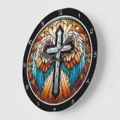 Vibrant Winged Cross Grote Klok (Hoek)