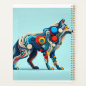 Vibrant Wolf Energy" représenté dans une 3D minima (Dos)