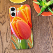 Vibrant Yellow Edged Oranje Tulps foto Case-Mate iPhone Case