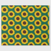 Vibrant Yellow Sunflower Bloom Cadeaupapier (Vlak)