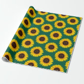 Vibrant Yellow Sunflower Bloom Cadeaupapier (Uitgerold)