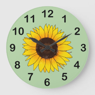 Vibrant Yellow Sunflower Bloom Grote Klok