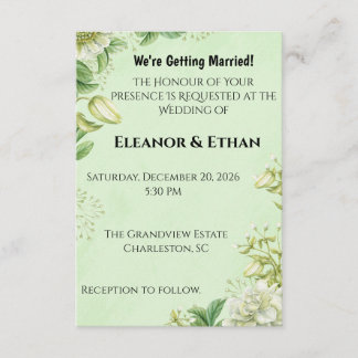 Vibrant Yellow Tulip & Ranunculus Formal Wedding I Informatiekaartje