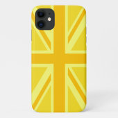 Vibrant Yellow Union Jack Case-Mate iPhone Case (Achterkant)
