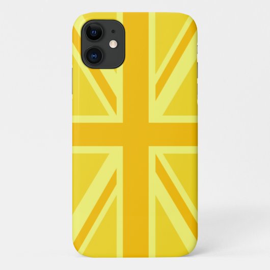 Vibrant Yellow Union Jack Case-Mate iPhone Case (Achterkant)