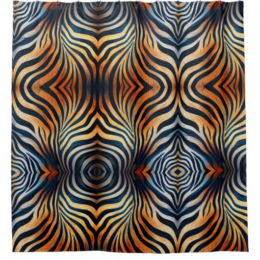 Vibrant Zebra Imprimé rideau de douche (Devant)