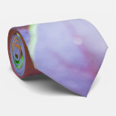 Vibrantgroene en paarse bladeren stropdas (Opgerold)