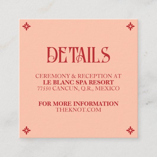 Vibrants Voeux : Carte de détails de mariage folkl (Devant)