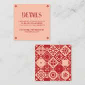 Vibrants Voeux : Carte de détails de mariage folkl (Devant / Derrière)