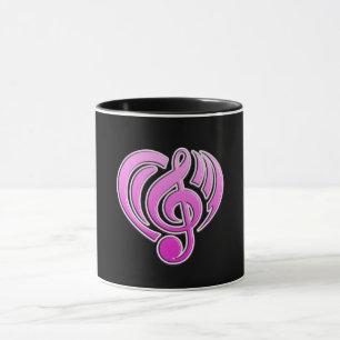 Vibraties Muzikale Liefde Roze Hart Muziek Note DJ Mok