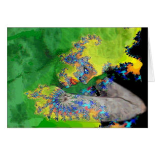 VIBRATIES VAN KWESTIE, LADY IN GROENE GEEL FRACTAL