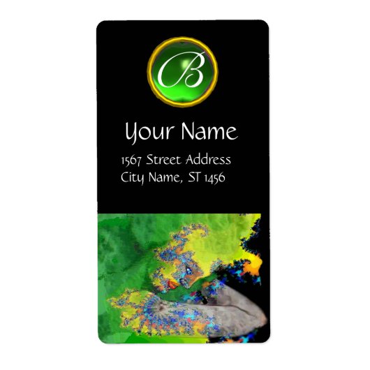 VIBRATIES VAN MATTER GROEN EMERALD MONOGRAM ETIKET (Voorkant)