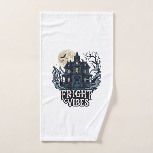 Vibrations d'effroi Halloween Maison hantée pleine (Serviette à main)