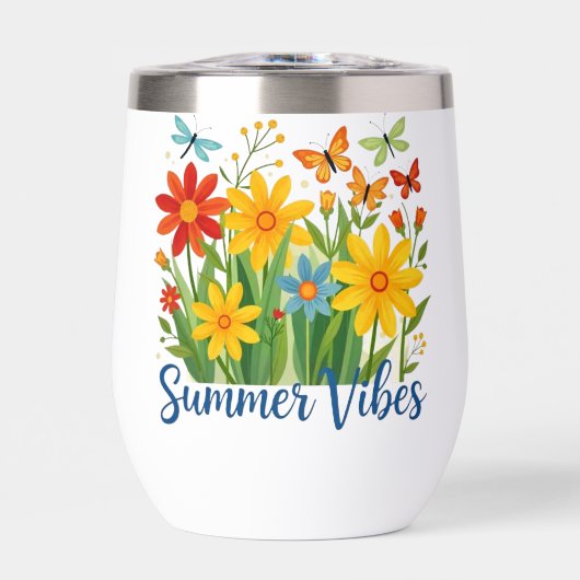 Vibrations d'été Floral avec Papillons (Avant)