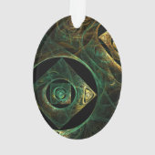 Vibrations magiques Art Abstrait Acrylique Oval (dos)