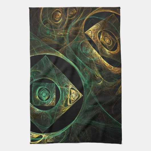 Vibrations magiques Art Abstrait Serviette de cuis (Vertical)