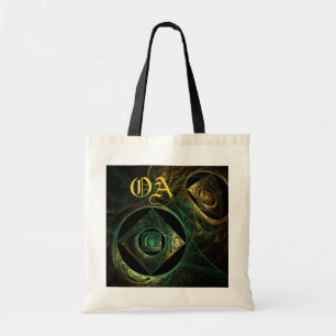 Vibrations magiques Sac Monogramme Art Abstrait