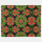 viburnum bessen caleidoscoop fleece deken (Voorkant (Horizontaal))
