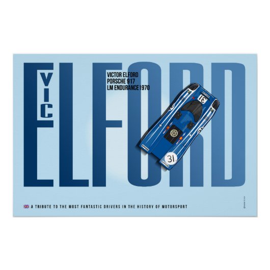 Vic Elford P 917 Tribute Perfect Poster (Voorkant)