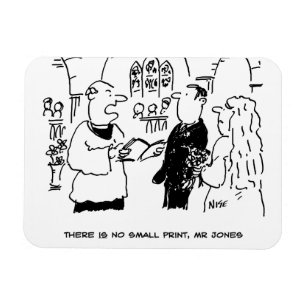 Vicar & Bridegroom tijdens huwelijksceremonie Magneet