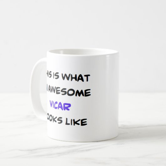 vicar, geweldige koffiemok (Voorkant links)