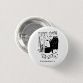 Vicar heeft een Cassock Fitting Church Cartoon Ronde Button 3,2 Cm (Voorkant /achterkant)