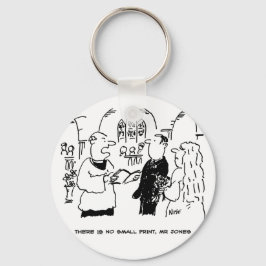 Vicar zegt dat er geen kleine lettertjes zijn. Fun Sleutelhanger