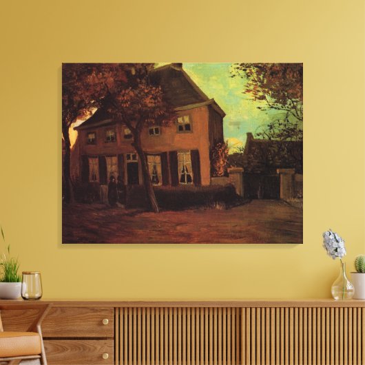 Vicarage in Nuenen door Vincent van Gogh Canvas Afdruk (Insitu (Woonkamer))