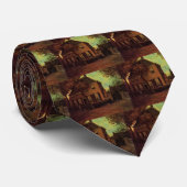 Vicarage in Nuenen door Vincent van Gogh Stropdas (Opgerold)