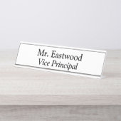 Vice-Directeur En Plaque De Nom Du Bureau Blanc (Devant)