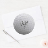 Vice Golf Ball Ronde Sticker (Envelop)