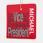 Vice President Extraordinaire CUSTOM Keramisch Ornament (Links)