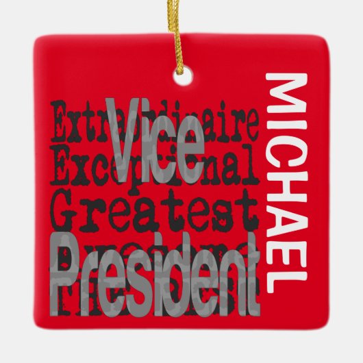 Vice President Extraordinaire CUSTOM Keramisch Ornament (Voorkant)