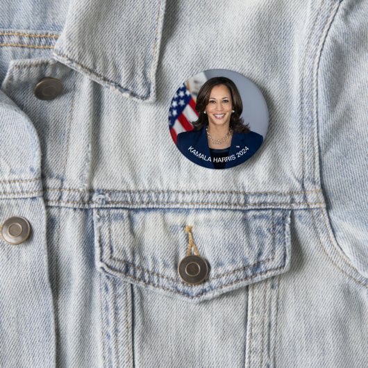 Vice-President Kamala Harris Ronde Button 5,7 Cm (In situ)