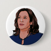 Vice President Kamala Harris Ronde Button 7,6 Cm (Voorkant)