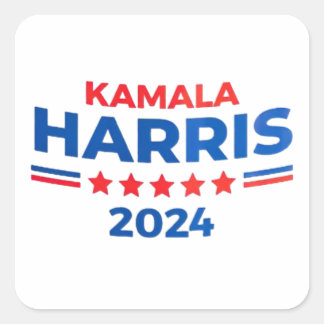 Vice-President Kamala Harris voor President 2024 Vierkante Sticker